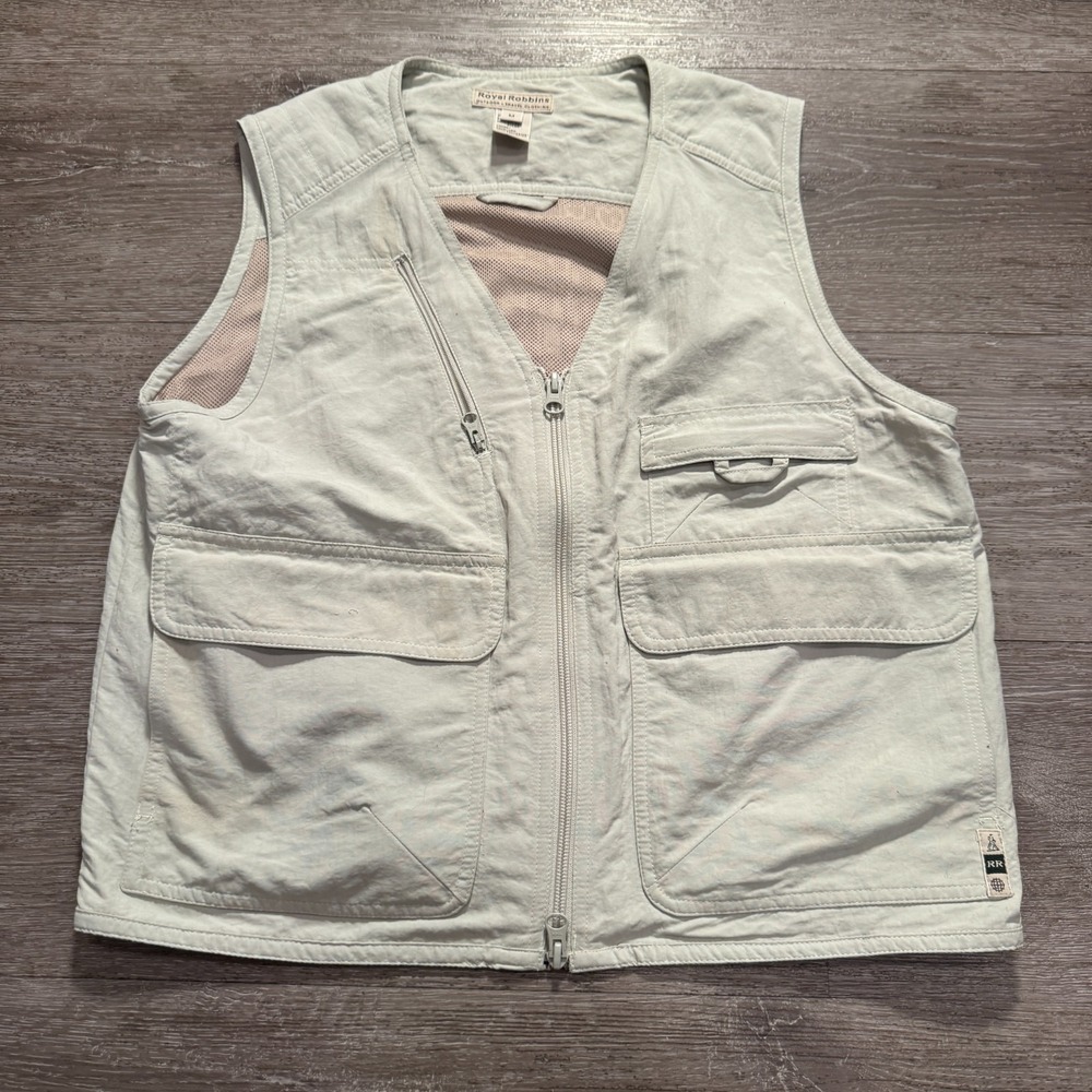 Royal‎ Robbins Vest Youth Medium Safari Beige Outdoor Pocket Utility Hummer Boys